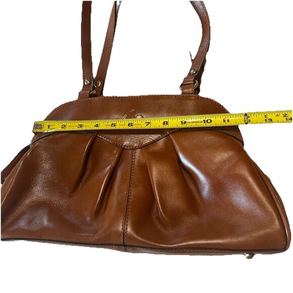 Patricia Nash Macellara Oval Satchel Shoulder Bag Tan Heritage - Picture 14 of 16